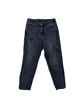 ✨3/$30 Wild Fable 10 High-Rise Tapered Distressed Black Gray Mom Jeans